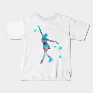 Figure Skating Watercolor Painting 1 Kids T-Shirt